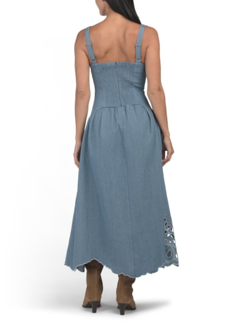 MOON RIVER Drop Waist Embroidered Dress - Picture 2 of 3